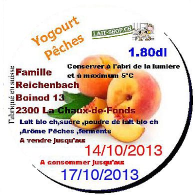 Yogourt Pêches